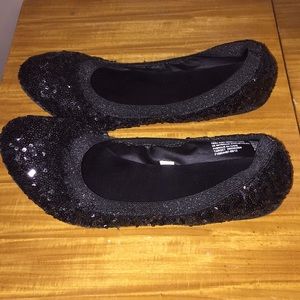 sparkle ballet flats